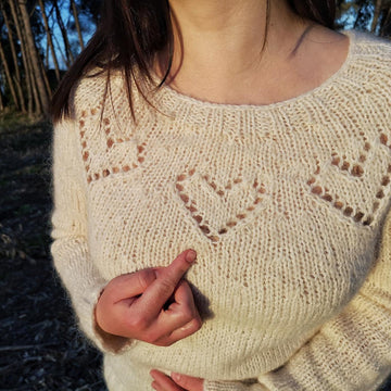 Fluffy Hearts Sweater