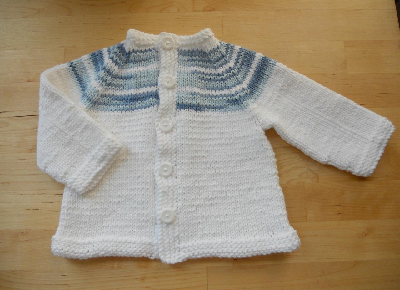 Two-Tone Baby Cardigan