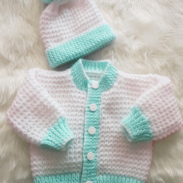 Frankie unisex baby knitting pattern 3 sizes 0-12mths