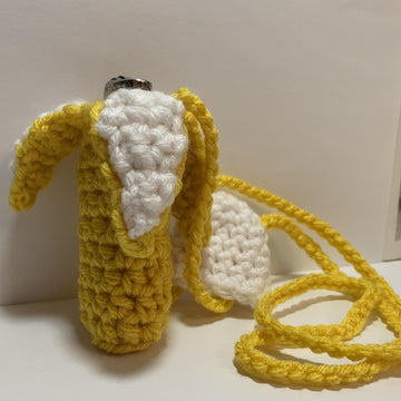 Crochet Banana Holder/Pouch/Bag/Necklace for Lighter/Chapstick