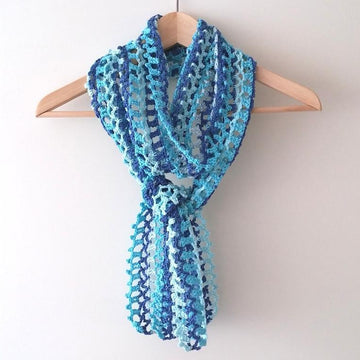 Little blue summer scarf