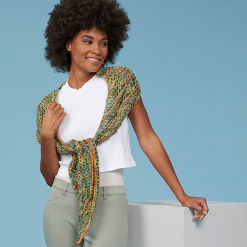 Sunset Beach Wrap - Shawl Knitting Pattern for Women in Tahki Yarns Tandem