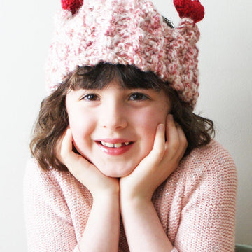 Chunky Heart Crown Earwarmer (hat023)