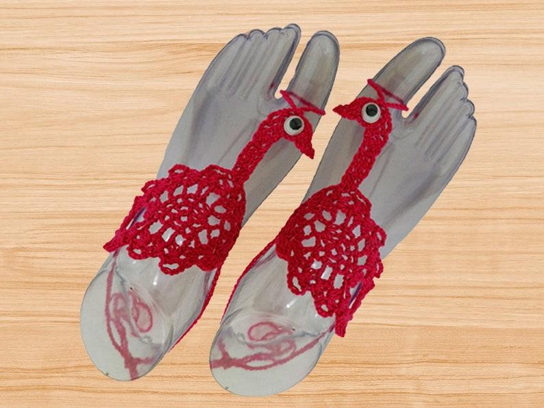Crochet Goose Barefoot Sandal Pdf + Video Tutorials