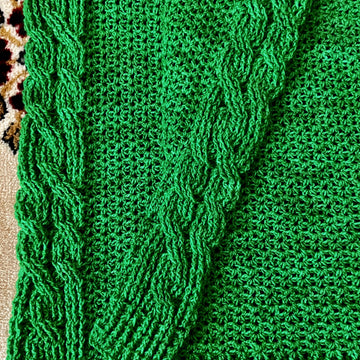 "Kiss Me! I'm Irish!" Crochet Scarf/Shawl