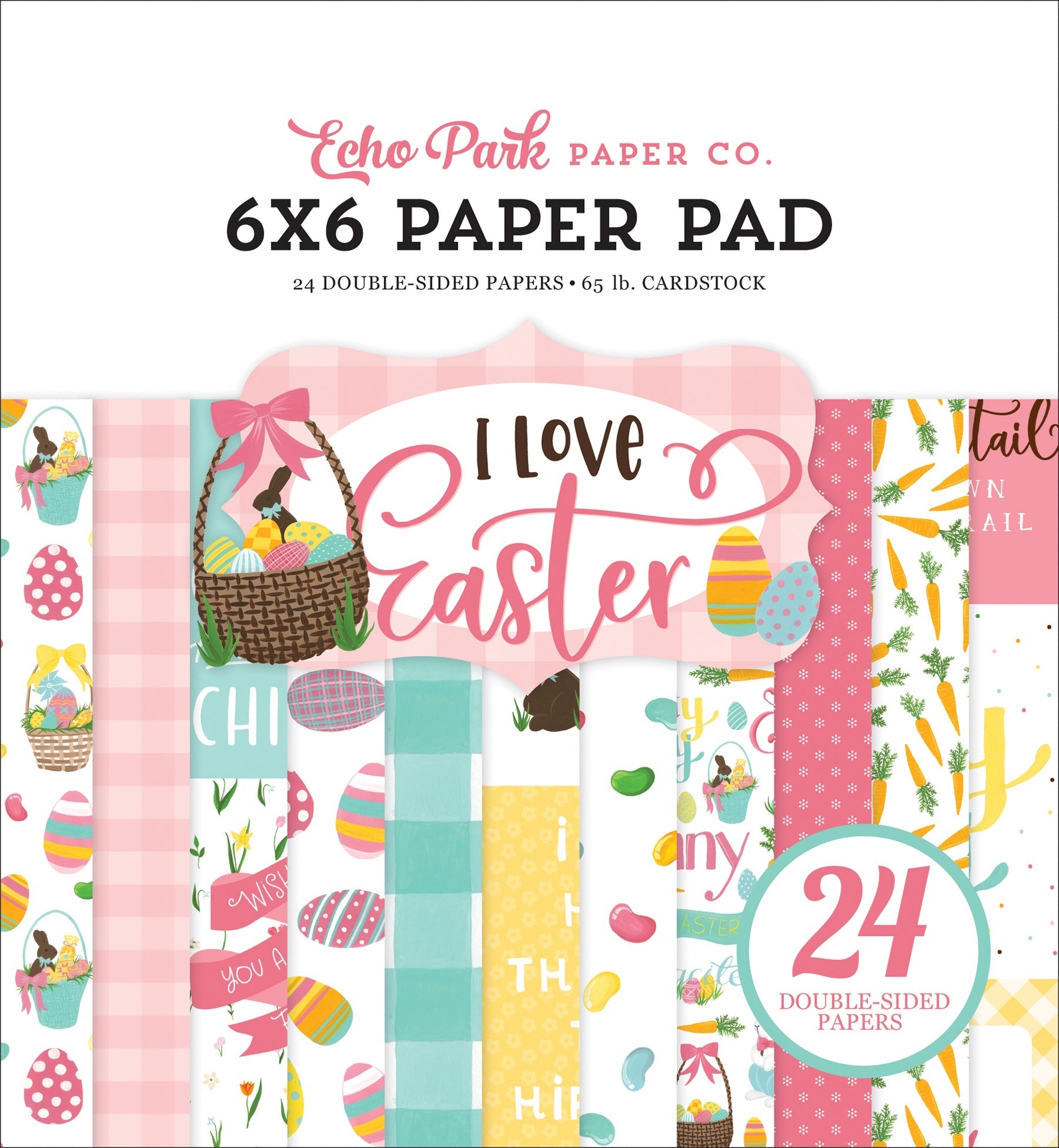 Echo Park Paper Echo Park Double-Sided Paper Pad 6"X6" 24/Pkg - I Love Easter