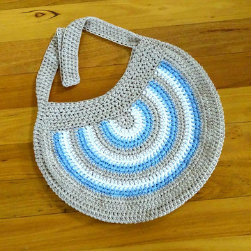 Crochet Striped Hobo Bag