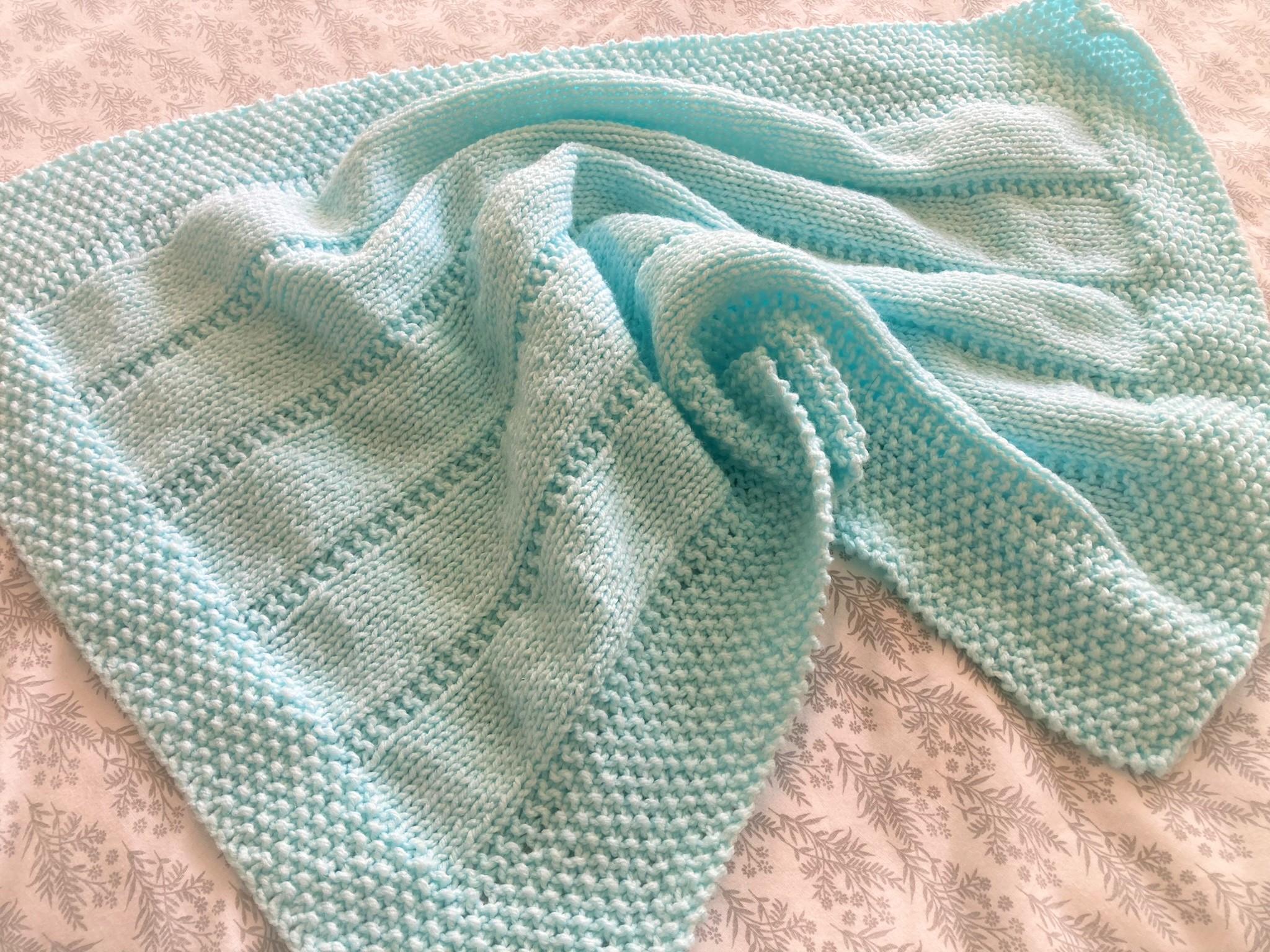 Easy Baby Blanket ~  Chunky, Aran or DK