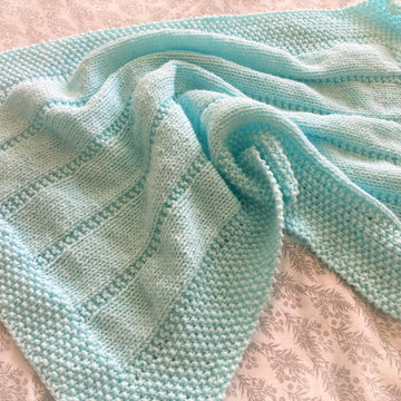 Easy Baby Blanket ~  Chunky, Aran or DK