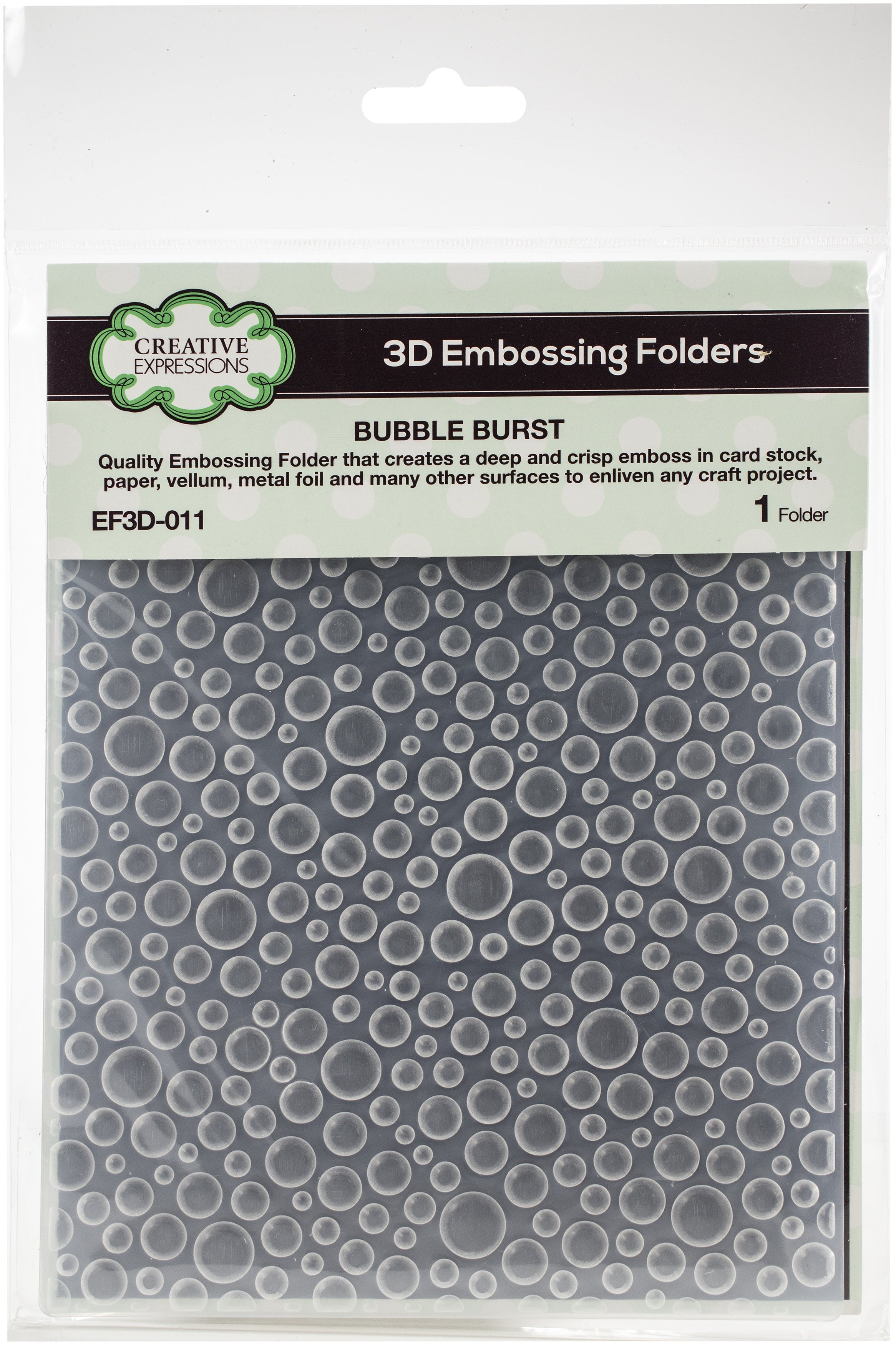 Creative Expressions 3D Embossing Folder 5.75"X7.5" - Bubble Burst