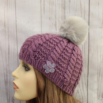 Knitting pattern ladies hat on circular needles  #472