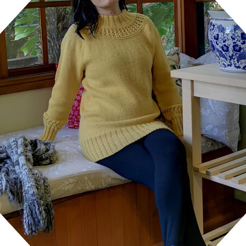 Golden Fall Top Down Sweater