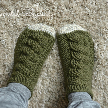 Big Bold Cabled Slipper Socks & Footies (Adult)