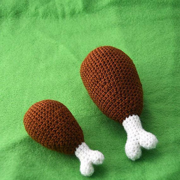 Chicken Wings Crochet Pattern, Chicken Wings Amigurumi, Turkey Roast Crochet Pattern, Food Amigurumi