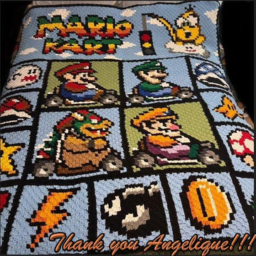 MARIO KART - Super Mario inspired graph for C2C blanket