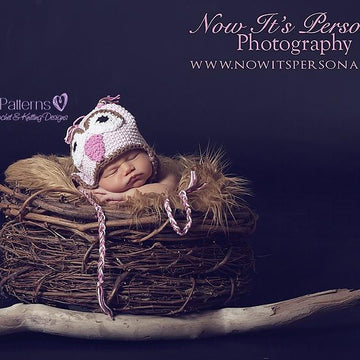 Elegant Owl Earflap Hat Crochet Pattern 257