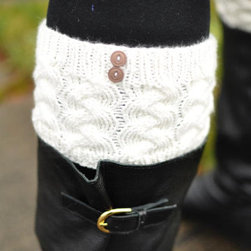 Braided Cable Boot Cuffs