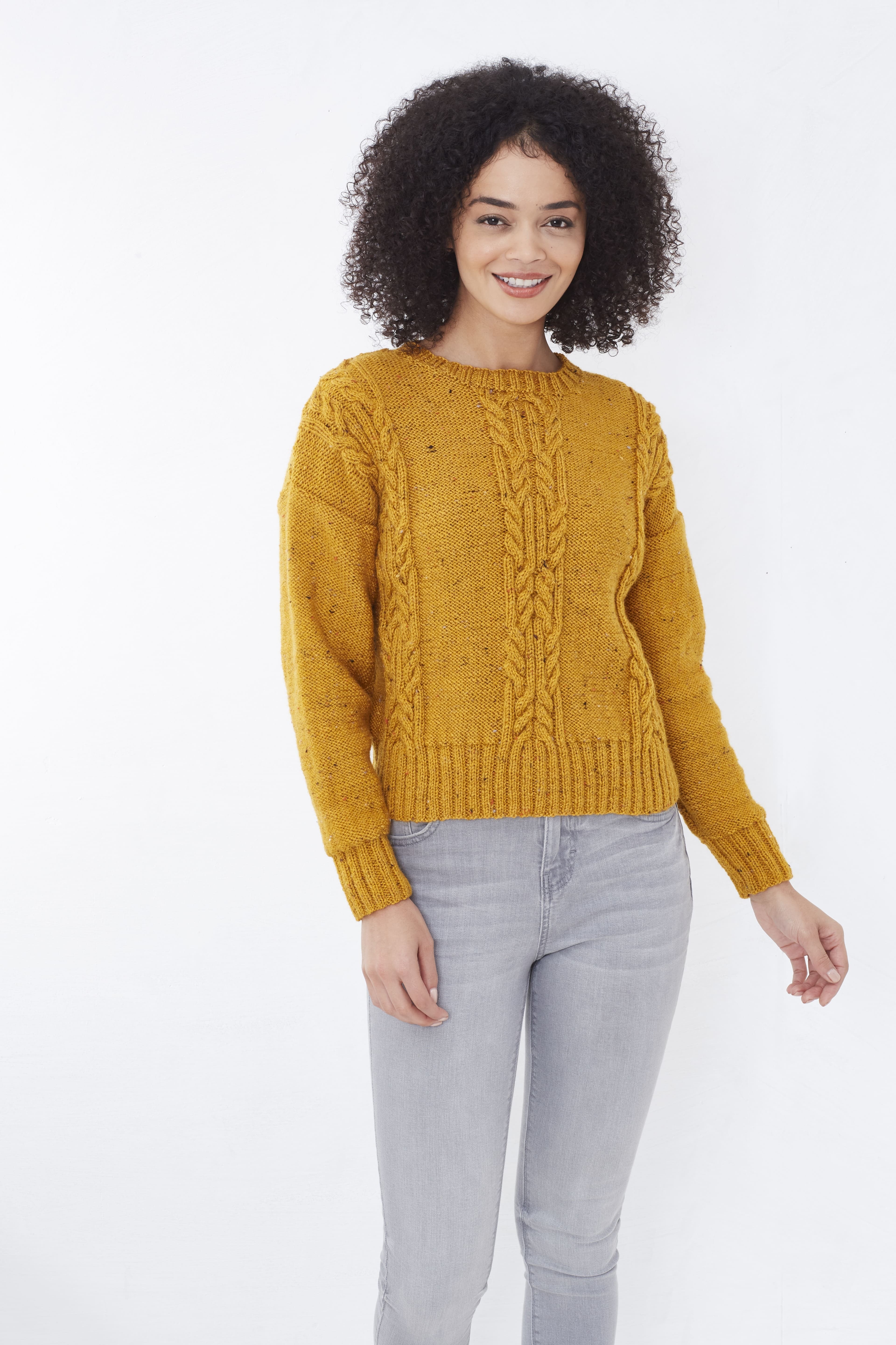 Cardigan and Sweater in King Cole Big Value Tweed DK - 5710 - Leaflet