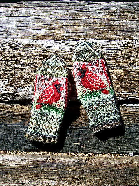 Cardinal Mittens. Thick&Quick.