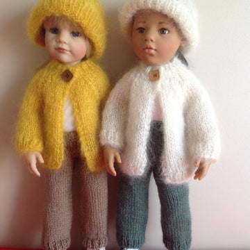 Mohair Jacket, Hat and trousers for 18" Doll