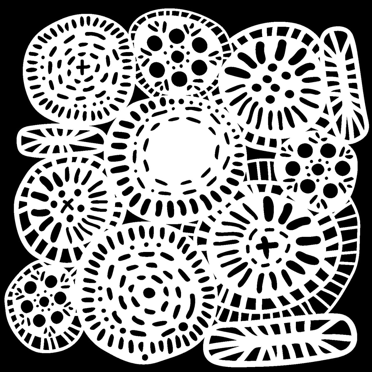 The Crafter's Workshop Crafter's Workshop Template 12"X12" - Circle Jumble