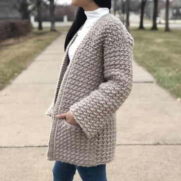 Even moss stitch sweater