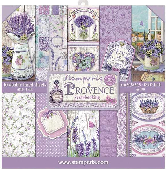 Stamperia Intl Stamperia Double-Sided Paper Pad 12"X12" 10/Pkg - Provence, 10 Designs/1 Each