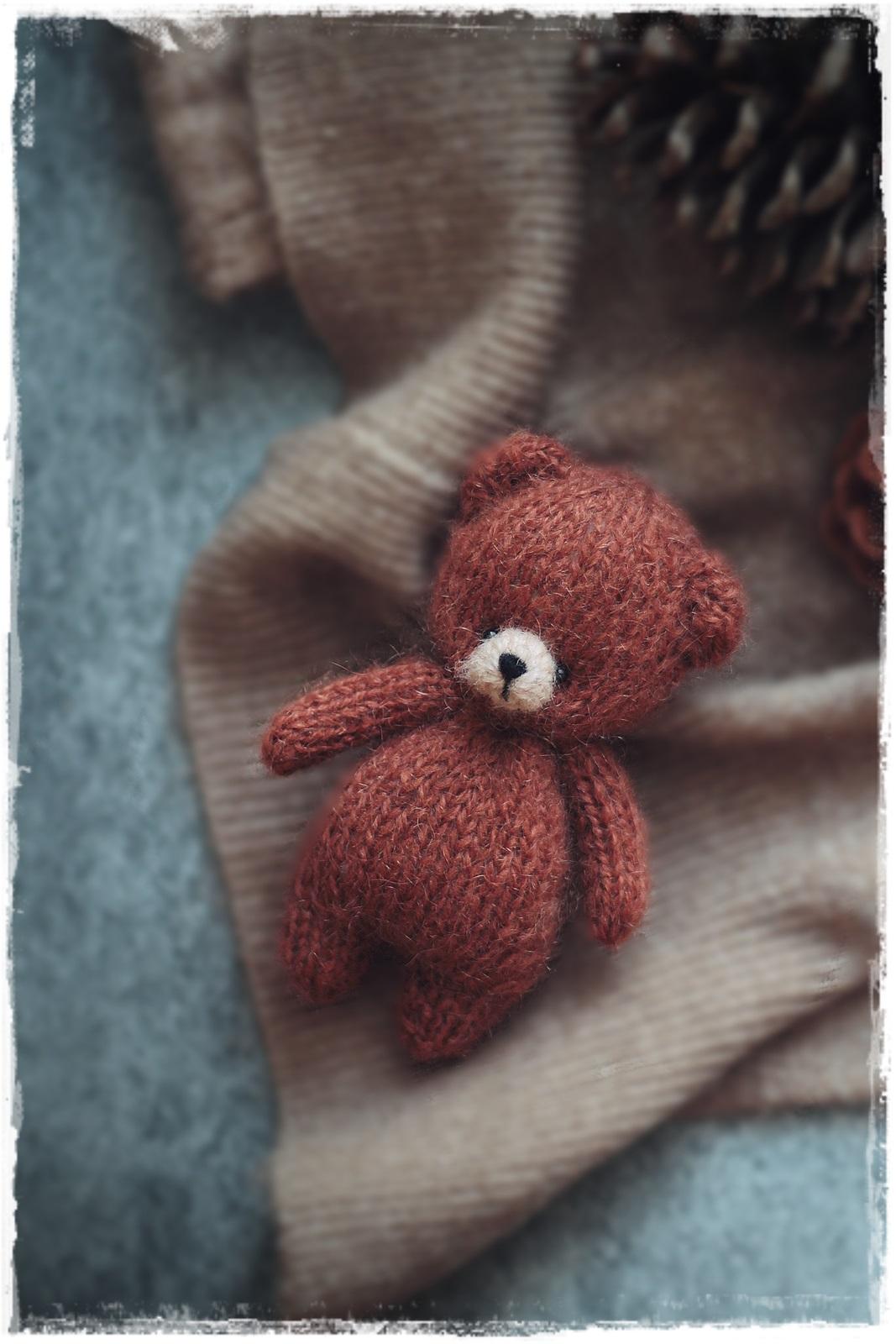 Retro Teddy Bear Knitting Pattern PDF, Vintage Knitted Tutorial