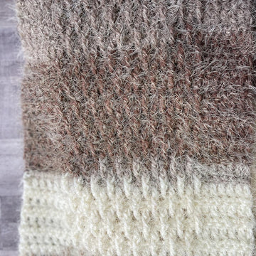 Caffè Latte Hooded Crochet Scarf
