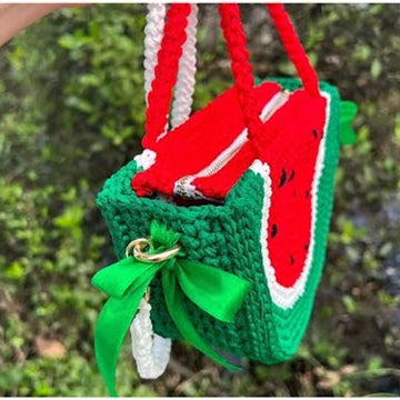Watermelon Slice Bag Crochet Pattern PDF