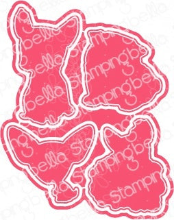 Stamping Bella Cut It Out Dies - Bostons, Pug & Chihuahua