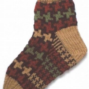 Houndstooth Check Socks