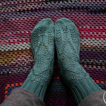 Turquoise Leaf Socks
