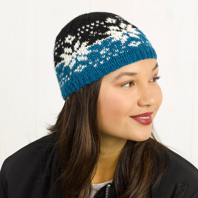Let It Snow Hat in Valley Yarns Valley Superwash - 883 - Downloadable PDF
