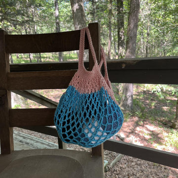 Colorblock Fat-Bottom Market Bag