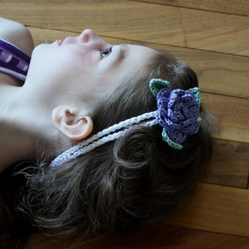 Double Strand Headband with Roses and Leaves