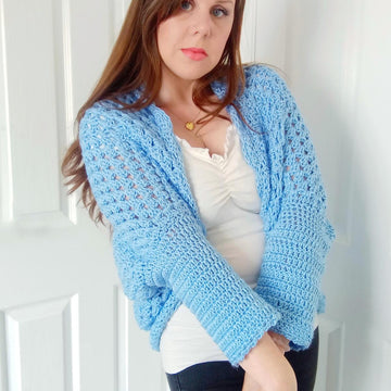 Crochet Periwinkle Cocoon Cardigan Pattern