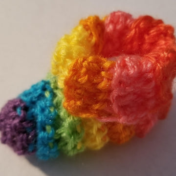 Rainbow Ribbed Baby Booties