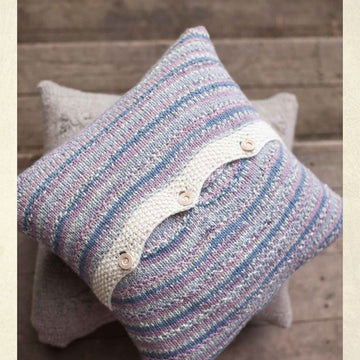 Bird Print Aran Cushion in West Yorkshire Spinners Bluefaced Leicester Aran Country Birds Collection