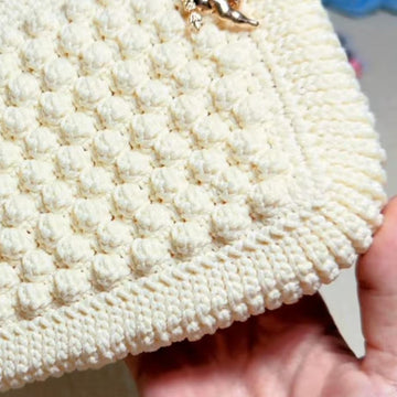 Zippered Popcorn Stitch Pouch Crochet Pattern (PDF)