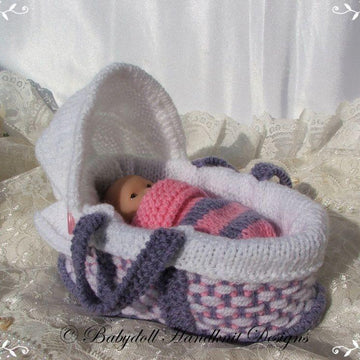Doll's Moses basket & cribs to fit dolls from 4 to 22 inches