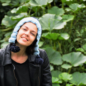 Light Blue Flower Hat