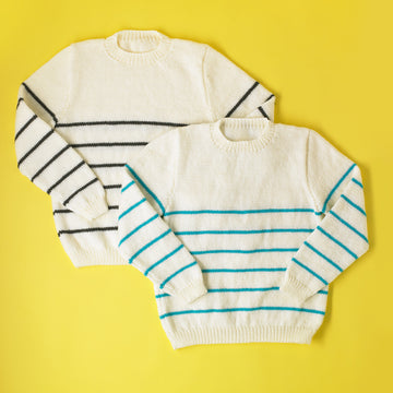 "Breton Mens Jumper" - Free Jumper Knitting Pattern in Paintbox Yarns Simply Aran