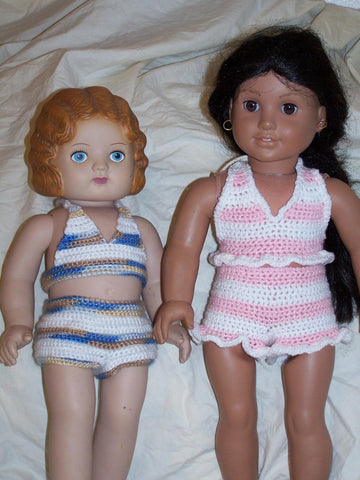 Tankini Swimsuit For American Girl / 18 inch Doll
