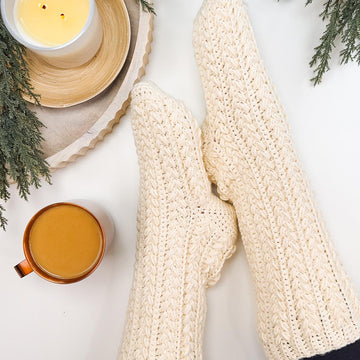 Snowdrift Wheat Slipper Socks
