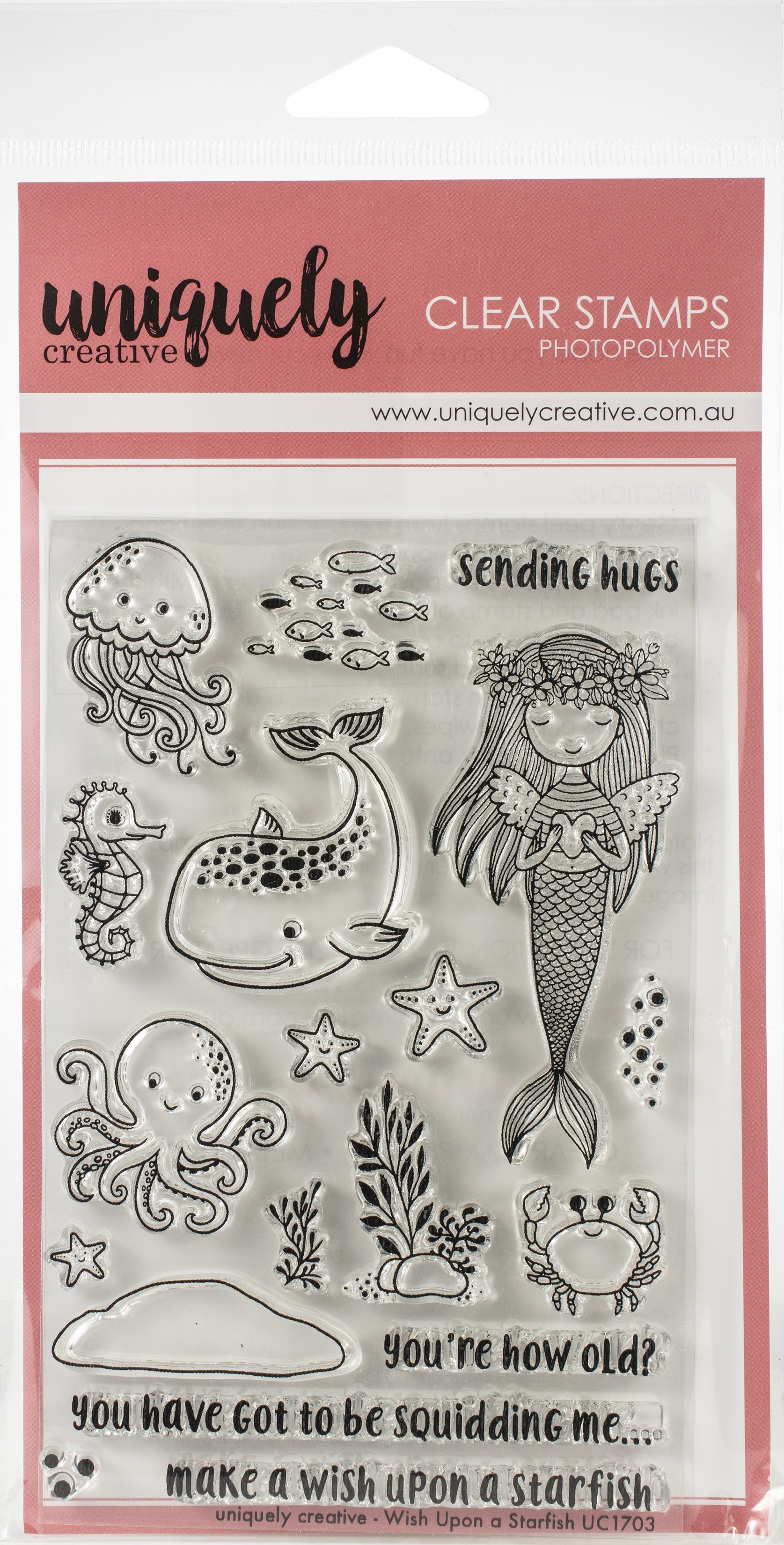 Uniquely Creative 4"X6" Clear Stamps 19/Pkg - Wish Upon A Starfish