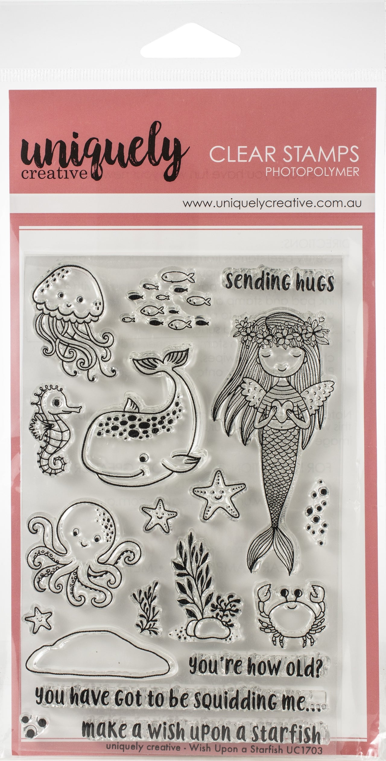 Uniquely Creative 4"X6" Clear Stamps 19/Pkg - Wish Upon A Starfish