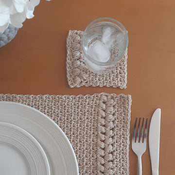 Springridge Crochet Placemat & Coaster Set