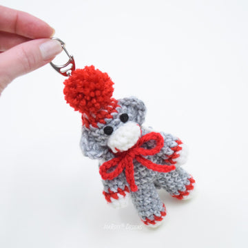 Spunky The Tiny Sock Monkey Keychain