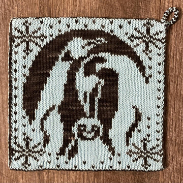 Winter Penguin Potholder
